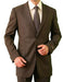 Men's 2 Button Front Slim Brown Shadow Stripe ~ Suit Mini Stripe mensusa