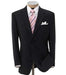 Men's 2 Button Liquid Black Super Double Side Vent Dress Business ~ Wedding 2 piece Side Vented 2 Piece Suits For Men - mensusa