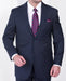 Men's 2 Button Super 150s Poly Rayon Blend Fabric Dark Blue Suit mensusa