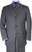 Men's 3 Buttons Vested 3 ~ Three Piece Suit Super 150's Poly~Rayon Solid Charcoal Gray Suits - Color: Dark Grey Suit mensusa