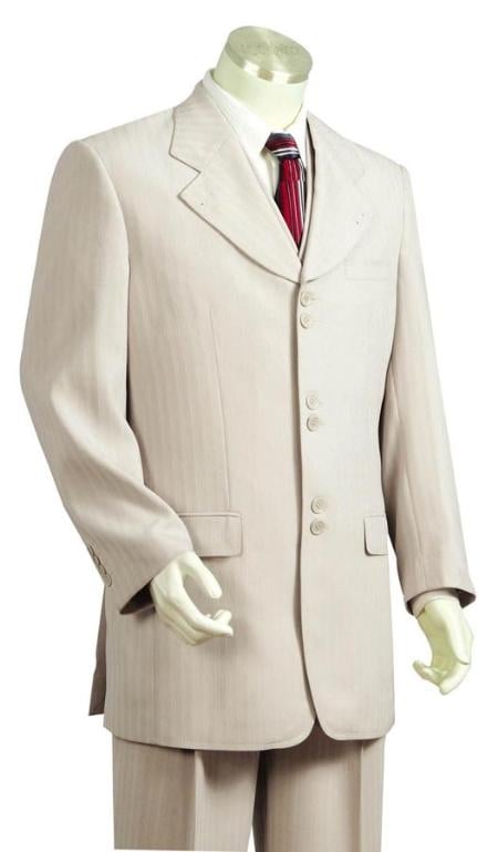 Men's 3 PC Suit Off White - Three Piece Suit mensusa