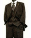 Men's 3 Piece Black & Red Stripe ~ Pinstripe Vested 3 ~ Three Piece Suit 3 Piece lapeled vest mensusa