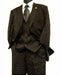 Men's 3 Piece Black & Red Stripe ~ Pinstripe Vested 3 ~ Three Piece Suit 3 Piece lapeled vest mensusa