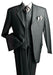 Men's 3 Piece Charcoal Gray three piece suit Vested Suit Pleated Pants - Color: Dark Grey Suit mensusa