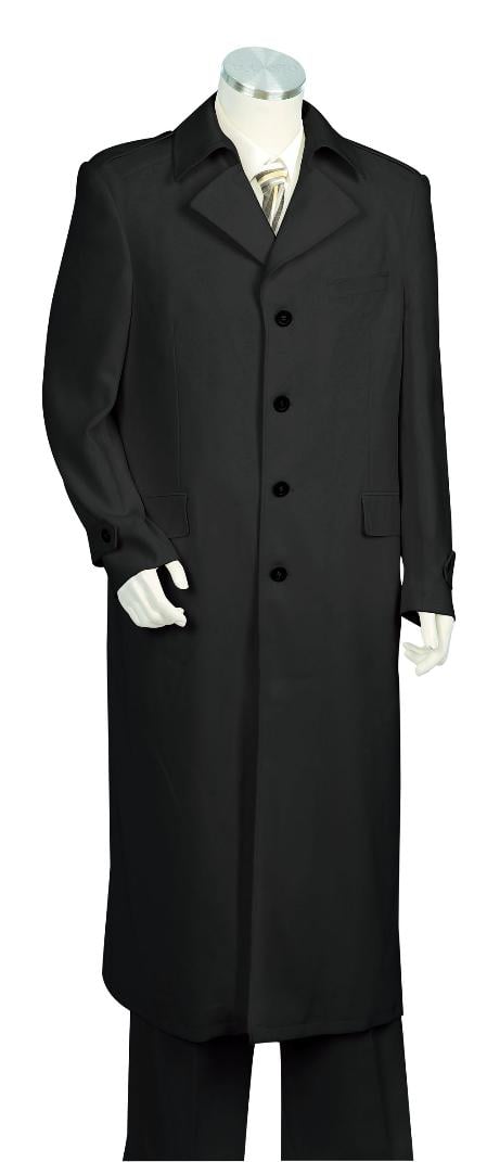 Men's 3 Piece Vested Black Zoot Suit — Menssuitsatlanta