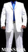 Men's All White Suit For Men Joun Paul 3 Buttons Super Cool Suit - mensusa