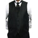 Men's Black Four-piece Dress Tuxedo Wedding Vest ~ Waistcoat ~ Waist coat Set Buy 10 of same color Tie For $25 Each - Men's Neck Ties - Mens Dress Tie - Trendy Mens Ties mensusa