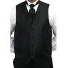Men's Black Four-piece Dress Tuxedo Wedding Vest ~ Waistcoat ~ Waist coat Set Buy 10 of same color Tie For $25 Each - Men's Neck Ties - Mens Dress Tie - Trendy Mens Ties mensusa