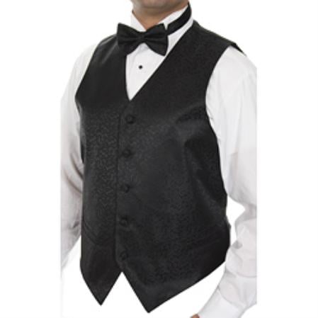 Men's Plaid Pattern Bowtie Purple and Black-Men's Neck Ties - Mens Dress Tie - Trendy Mens Ties