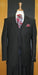 Men's Black Two Button Flat Front three piece classic Italian suit mensusa