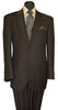 Men's Brown Stripe ~ Pinstripe 2 Button Cheap Priced Business Suits Clearance Sale mensusa