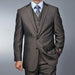 Men's Brown Teakweave 2-button Vested 2 Piece Suits - Two piece Business suits Suit mensusa