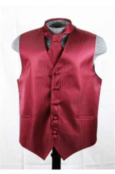 Men's Burgundy ~ Maroon ~ Wine Color Dress Tuxedo Wedding Vest - Men's Neck Ties - Mens Dress Tie - Trendy Mens Ties mensusa