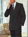 Men's Charcoal Classic Double Breasted Suits Solid Color Suit With Side Vent Jacket Pleated Pants mensusa