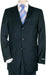Men's Comservative Dark Navy Pinstripe Super 140'S Virgin Double Vent Available In 2 Or 3 Buttons Style Regular Classic Cut - mensusa