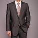 Men's Dark Gray Shiny 2-button 2 Piece Suits - Two piece Business suits Suit mensusa