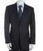 Men's Dark Navy Birdseye 2-Button Suit With Single Pleated Pants mensusa