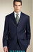 Men's Dark Navy Blue Suit For Men Stripe ~ Pinstripe Available in 2 or 3 Buttons Style Regular Classic Cut poly~rayon Shirt+Tie+SHIRT TIE mensusa