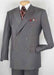 Men's Double Breasted Suit Heather Gray Pleated or Flat Front Pants mensusa