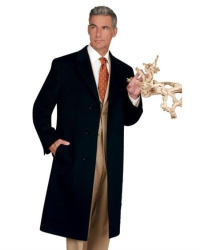 Men's Dress Coat Real 100% Cashmere Overcoat Available in Black or Navy Blue or Charcoal or Camel Color mensusa