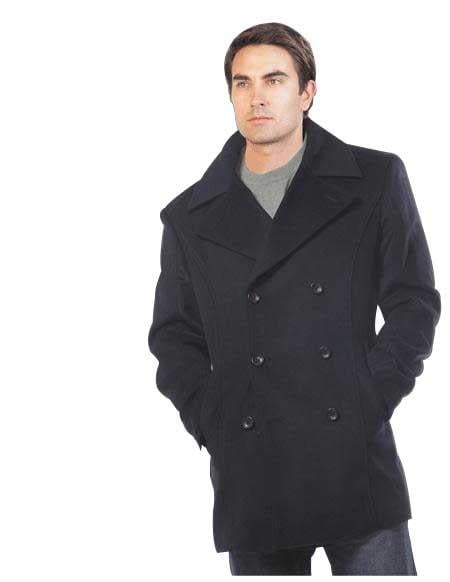 Men's Dress Coat COAT08 Designer Wool Men's Peacoat Sale Wool Blend Double Breasted Broad Lapels Side Pocket in 3 Color