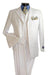 Men's Elegant White Shadow tone on tone Pinstripe Available in 2 button Vested Suit mensusa