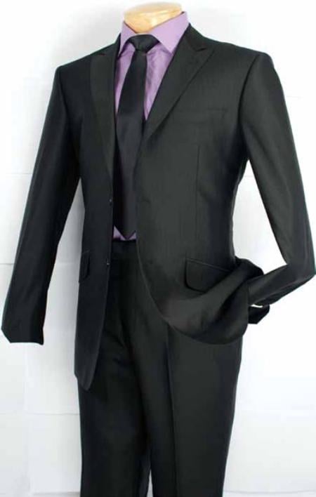 Men's Fashion Slim Fit Suit in Luxurious Black mensusa