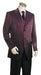 Men's Fashionable Wine Shiny Flashy Sharkskin Peak Lapel Vested 3 Piece - Three Piece Suit Burgundy Suit mensusa