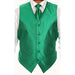 Men's Four-piece Green Vest ~ Waistcoat ~ Waist coat Set Buy 10 of same color Tie For $25 Each - Men's Neck Ties - Mens Dress Tie - Trendy Mens Ties mensusa