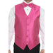 Men's Fuchsia ~ fuschia ~ hot Pink Tuxedo Patterned 4-piece Dress Tuxedo Wedding Vest ~ Waistcoat ~ Waist coat Set Buy 10 of same color Tie For $25 Each - Men's Neck Ties - Mens Dress Tie - Trendy Mens Ties mensusa