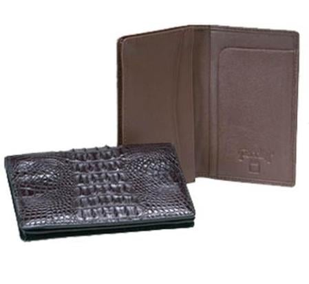 Men's Genuine Exotic Animal Skin Ferrini Hornback Crocodile Card Holder by Ferrini USA