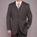 Men's Gray Teakweave 2-button Vested 2 Piece Suits - Two piece Business suits Suit mensusa