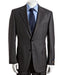 Men's Grey Plaid checkered check pattern Suit Windowpane 2-Button Regular Fit mensusa