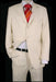 Men's Ivory/Off White 2 Or 3 Button Suits For Men Light Weight Pleated Pants - mensusa
