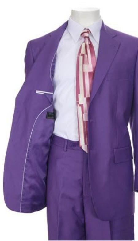 Men's Multi-Stage Party Cheap Priced Business Suits Clearance Sale Collection Purple Slim Fitted mensusa