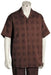 Men's Short Sleeve 2piece Mens Walking Outfit Pant Sets Casual Brown Suit mensusa