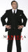 Men's Single Breast 3 Buttons Suits Super Light Weight Viscose~Rayon Fabric White Shirt and Black Tie 3 ~ Three Piece Suit mensusa