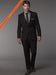 Men's Slim Fitted Cut Black 1/2 button Cheap Priced Business Suits Clearance Sale + Skinny Tie mensusa