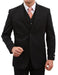 Men's Solid Black 2 Button Front Closure suit mensusa