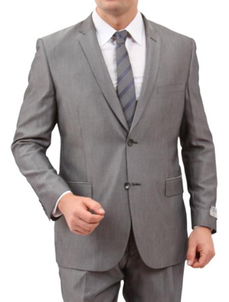 Men's Light Grey 2 Button Front Closure Suit main image 1