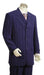 Men's Stylish 3 Piece Vested Unique Exclusive Fashion Suit Dark Navy mensusa