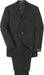 Men's Super 100 Solid BLack 3 Buttons Men's Cheap Priced Business Suits Clearance Sale at - mensusa