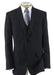 Men's Three Piece Suit with Pleated Trousers Black mensusa