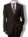 Men's Two Button Brown Pinstripe Cheap Priced Business Suits Clearance Sale mensusa
