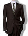 Men's Two Button Brown Pinstripe Cheap Priced Business Suits Clearance Sale mensusa