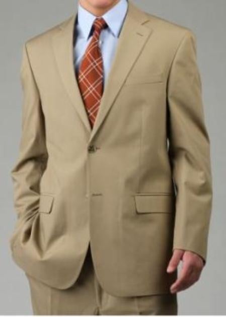 Camel - Khaki 2 Button Suits main image 0
