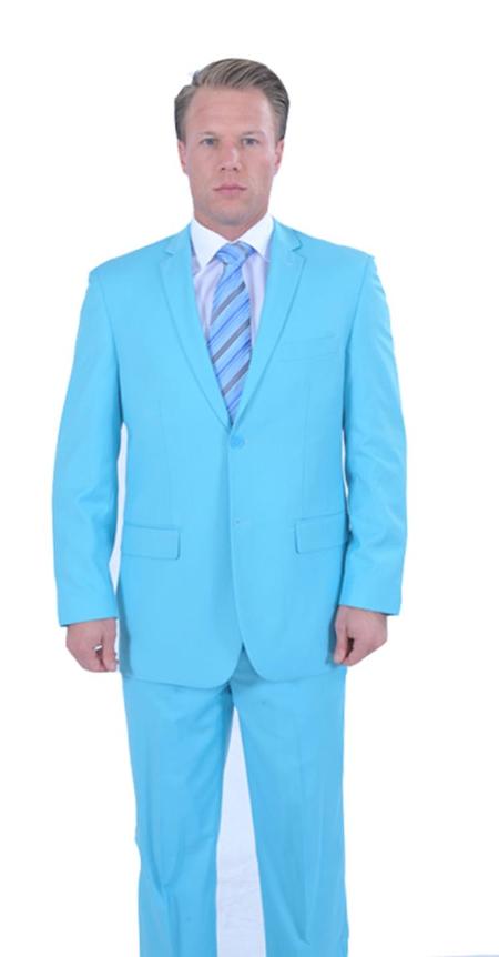 Men's Sky Baby Blue Turquoise 2 Piece 