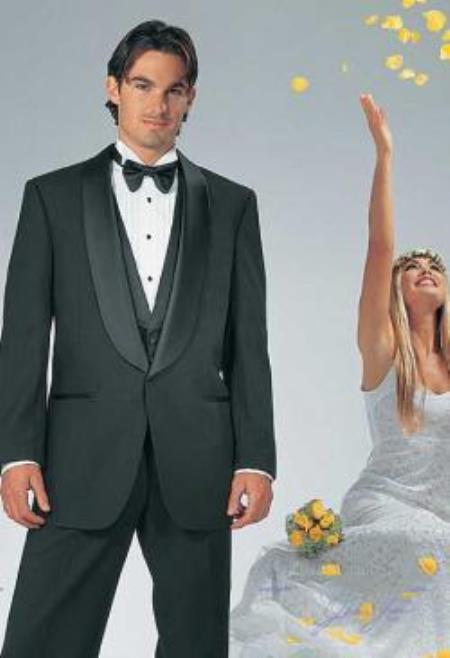 Big and Tall Tuxedo Mens 1 Button Renaissance Shawl Prom 2026 Black Tuxedo