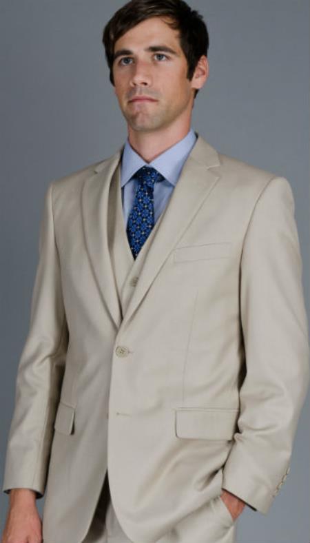 Mens Three Piece Suit - Vested Suit Slim Fit Suit Mens Charcoal  Two Button Cheap Priced Business Suits main image 0