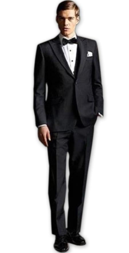 West End Men's Two Buttons  Young Look Black Slim Fit Suit main image 0